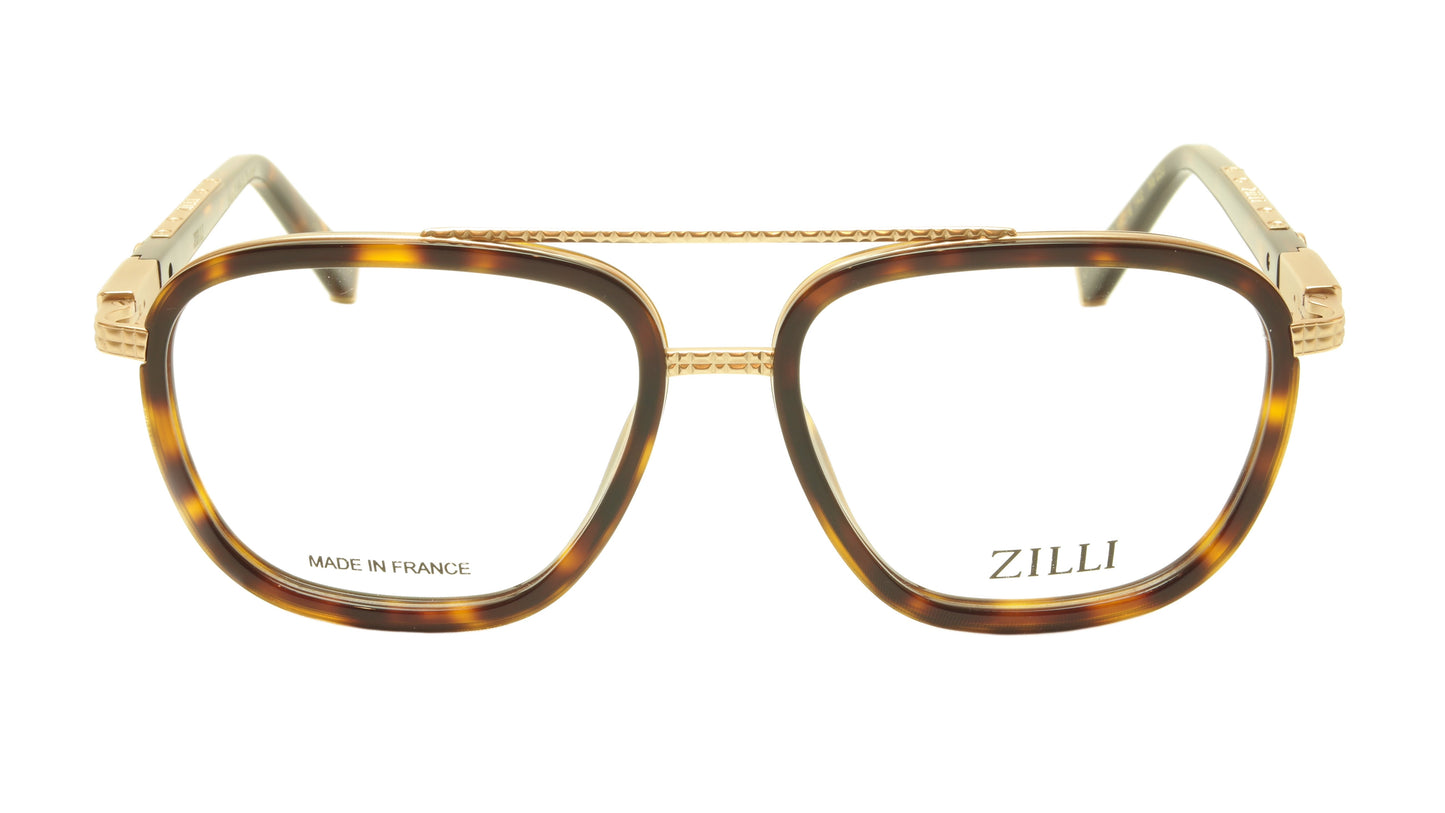 ZILLI Eyeglasses Frame Acetate Titanium Tortoise France Hand Made ZI 60016 C03 - Frame Bay