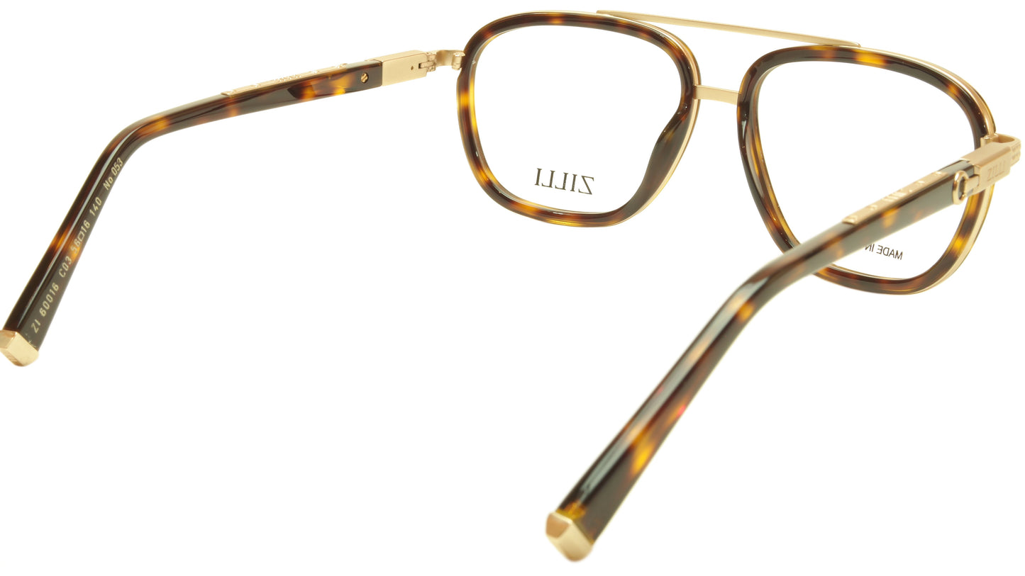 ZILLI Eyeglasses Frame Acetate Titanium Tortoise France Hand Made ZI 60016 C03 - Frame Bay