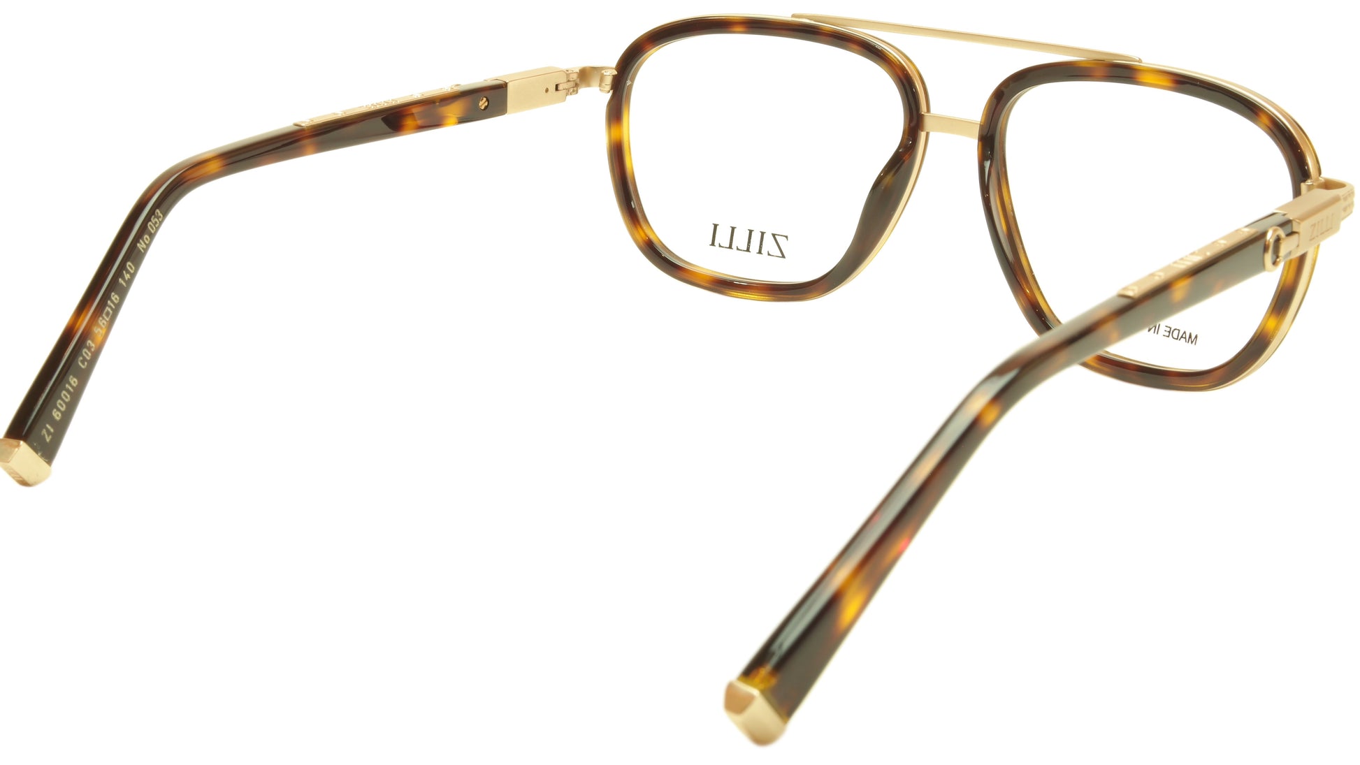 ZILLI Eyeglasses Frame Acetate Titanium Tortoise France Hand Made ZI 60016 C03 - Frame Bay