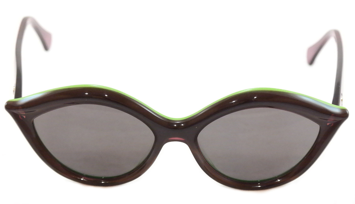 Face A Face Sunglasses Senso 2 2038 Black Green Plastic Italy Hand Made Rare - Frame Bay