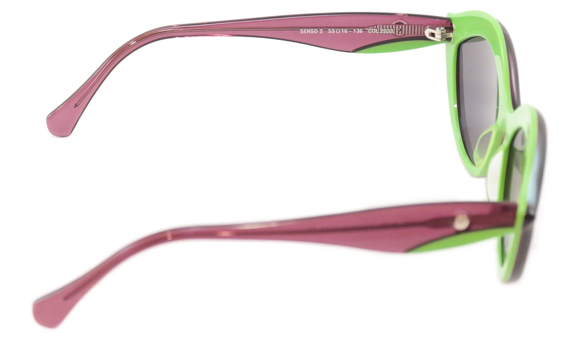 Face A Face Sunglasses Senso 2 2038 Black Green Plastic Italy Hand Made Rare - Frame Bay
