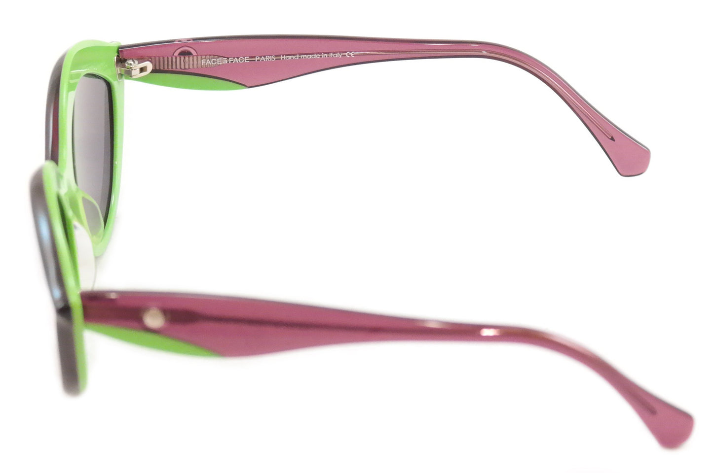 Face A Face Sunglasses Senso 2 2038 Black Green Plastic Italy Hand Made Rare - Frame Bay