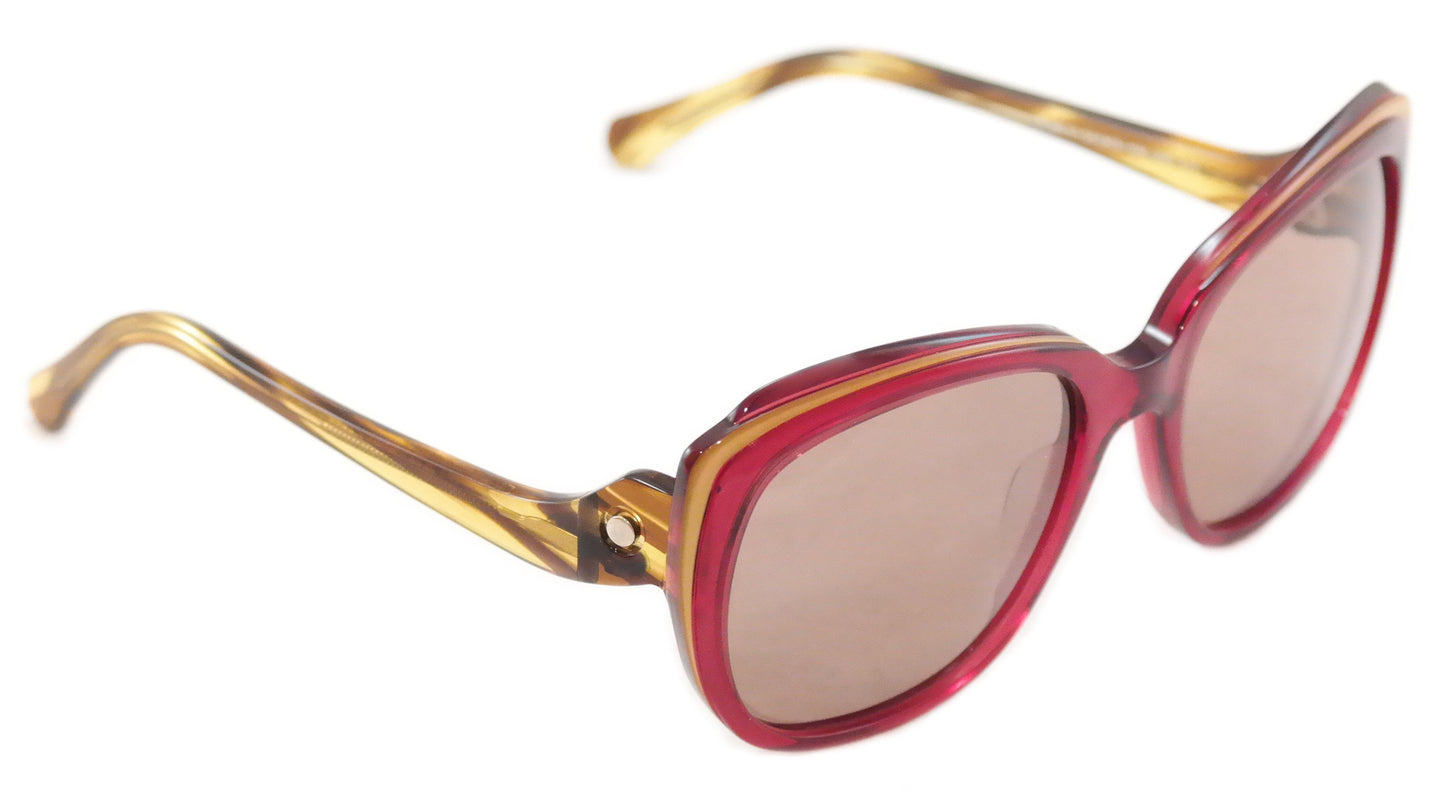 Face A Face Sunglasses Paris Brune 1 608 Pink Tan Plastic Italy Hand Made - Frame Bay