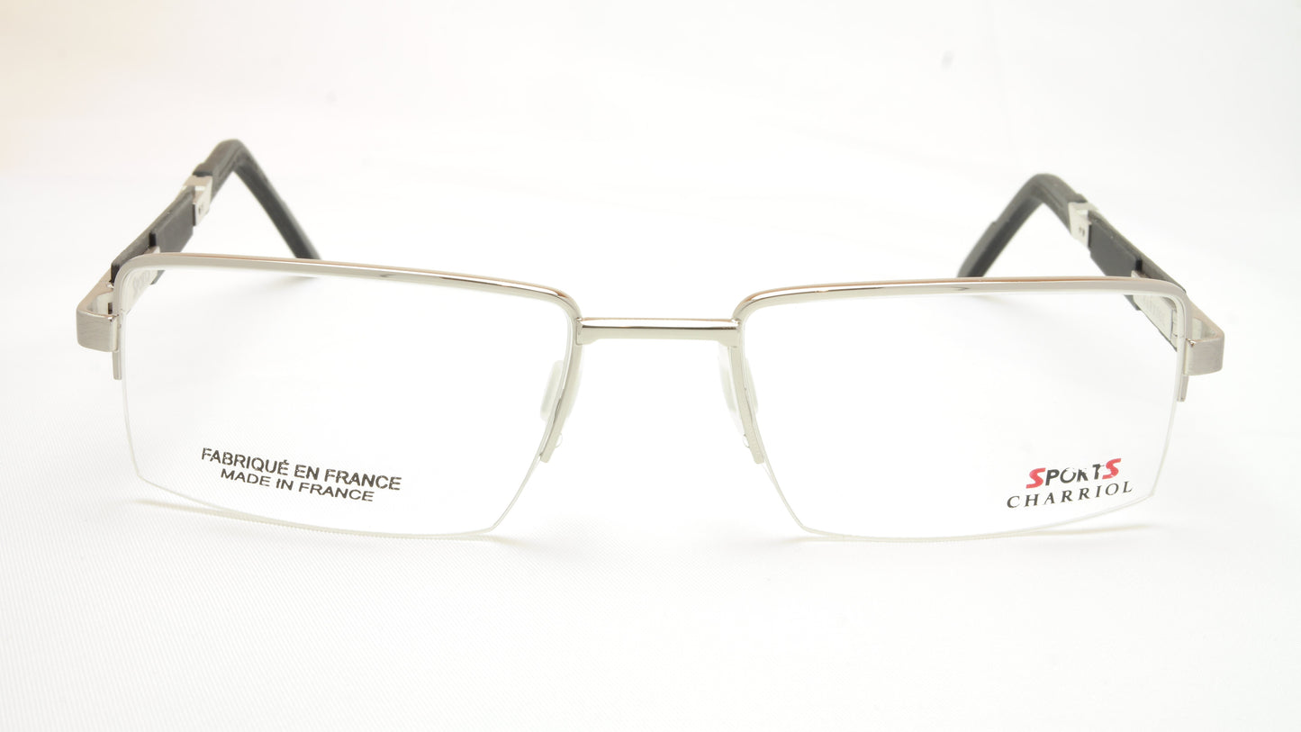 Charriol Eyeglasses Frame SP23003 C3 Sports Carbon Chrome Black France Made - Frame Bay