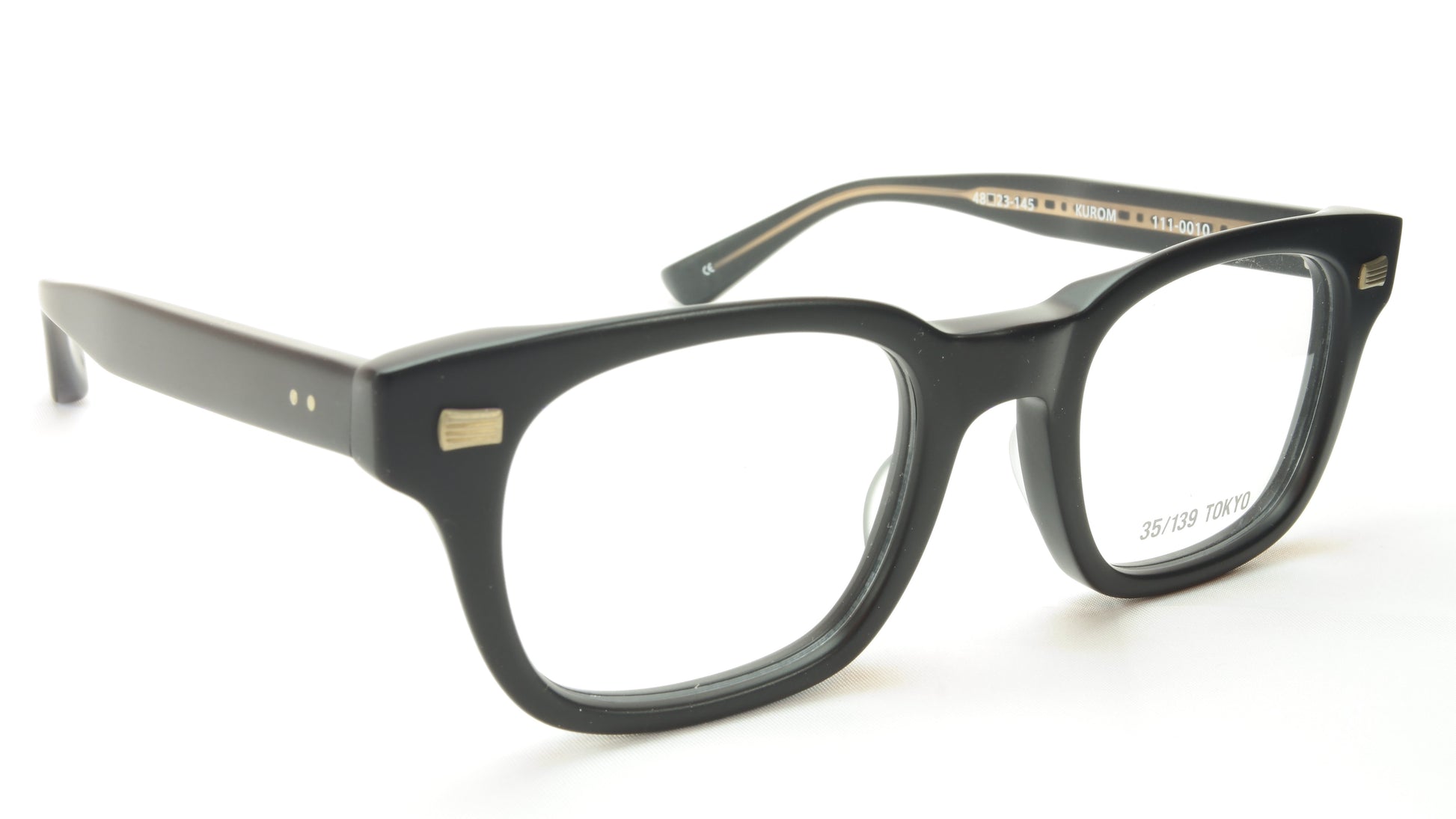 35/139 Tokyo KUROM 111-0010 Eyeglasses Frame Matte Black 48-23-145 Made in Japan - Frame Bay