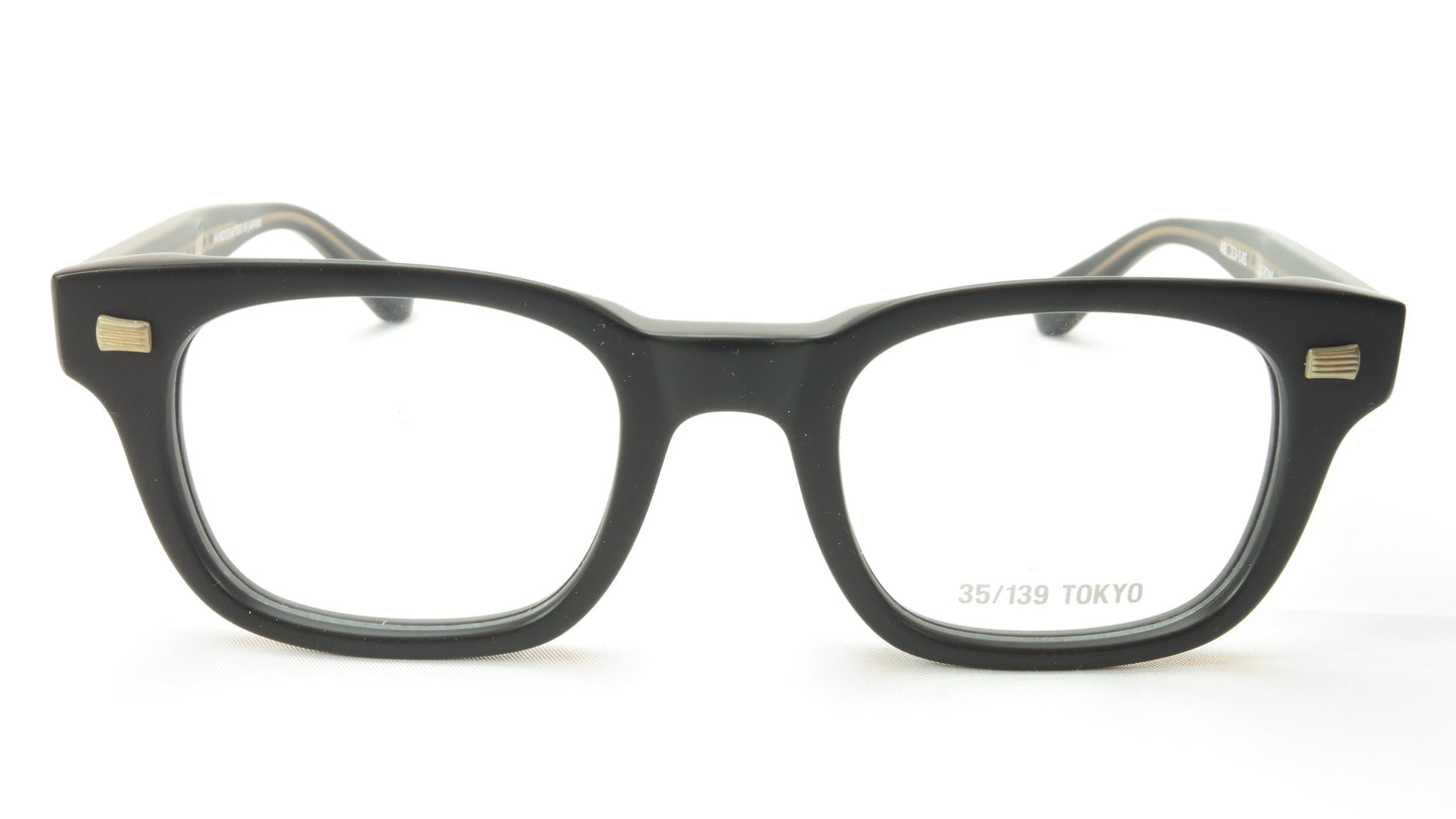 35/139 Tokyo KUROM 111-0010 Eyeglasses Frame Matte Black 48-23-145 Made in Japan - Frame Bay