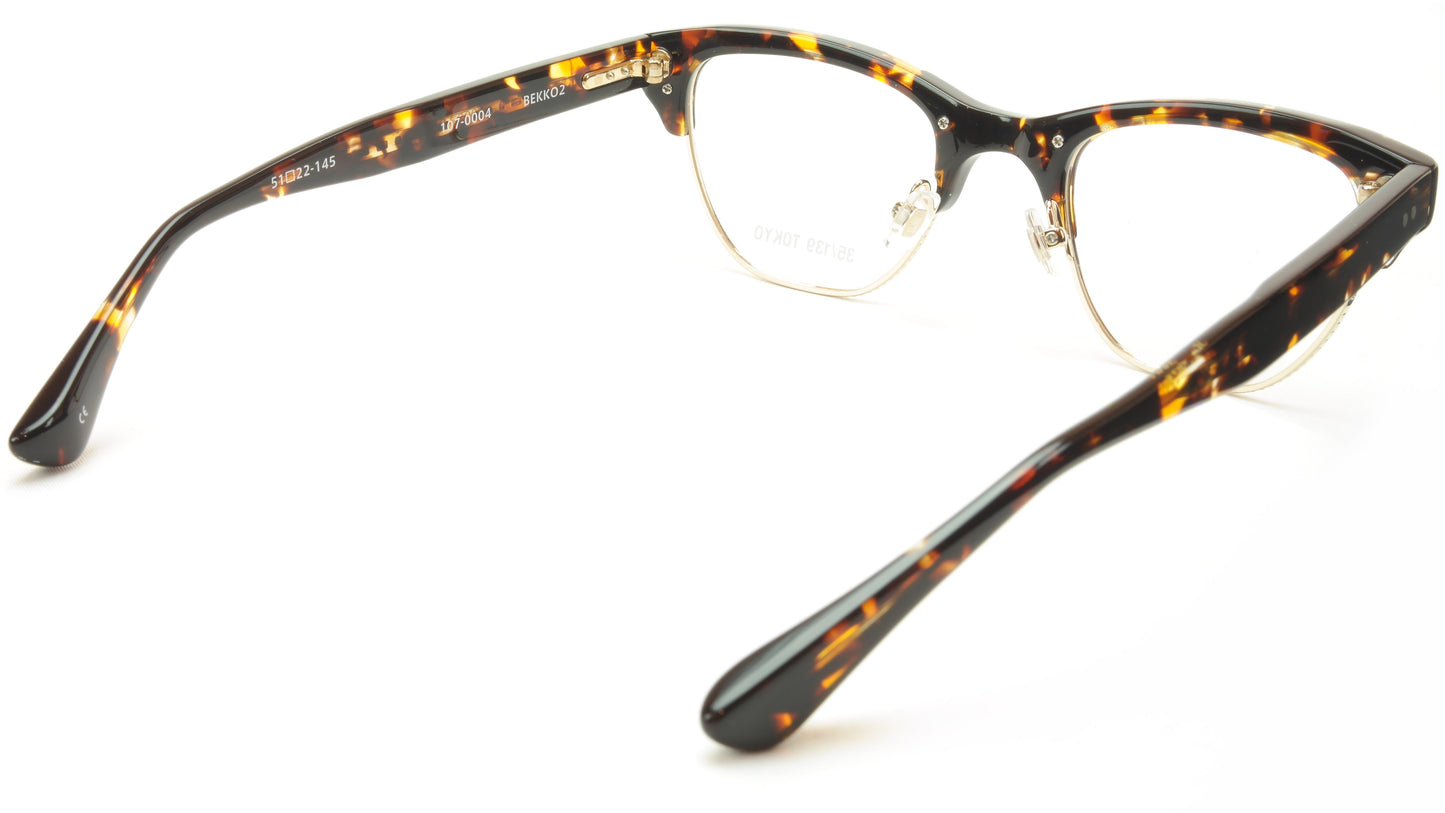 35/139 Tokyo BEKKO2 107-0004 Eyeglasses Frame Tortoise Gold 51-22-145 Japan Made - Frame Bay