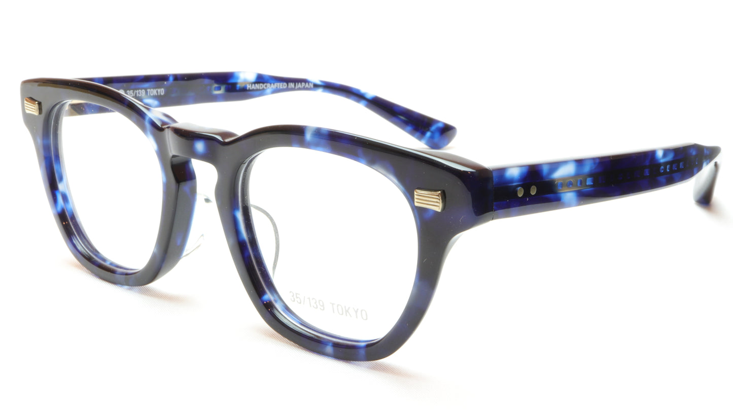 35/139 Tokyo AI 111-0007A Eyeglasses Frame Crystal Blue 47-22-145 Made in Japan - Frame Bay