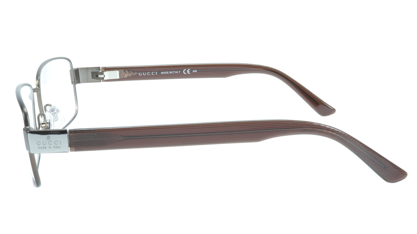 Gucci Eyeglasses Frame GG 1942 RQ5 Brown Metal Acetate Italy Made 55-17-135, 35 - Frame Bay