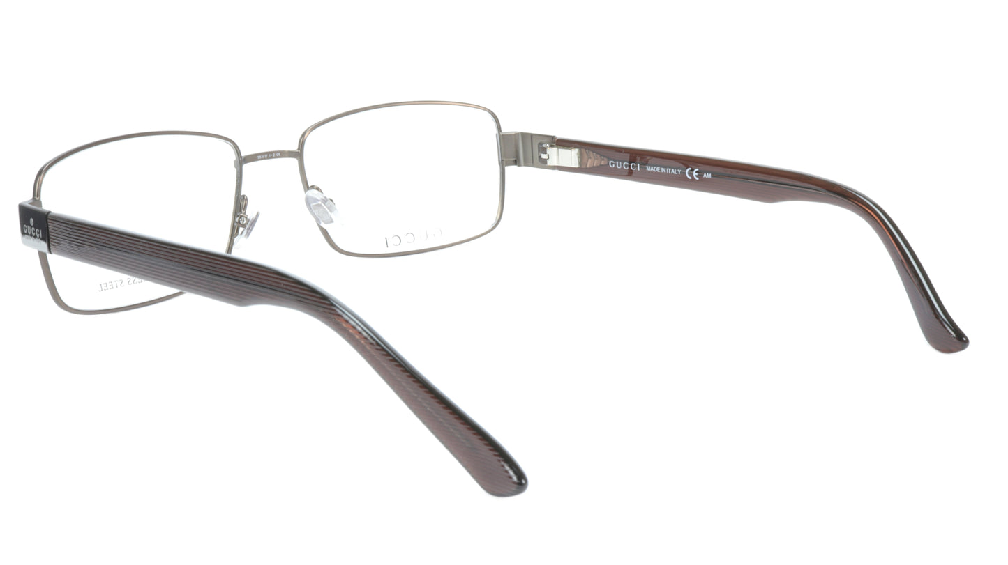 Gucci Eyeglasses Frame GG 1942 RQ5 Brown Metal Acetate Italy Made 55-17-135, 35 - Frame Bay