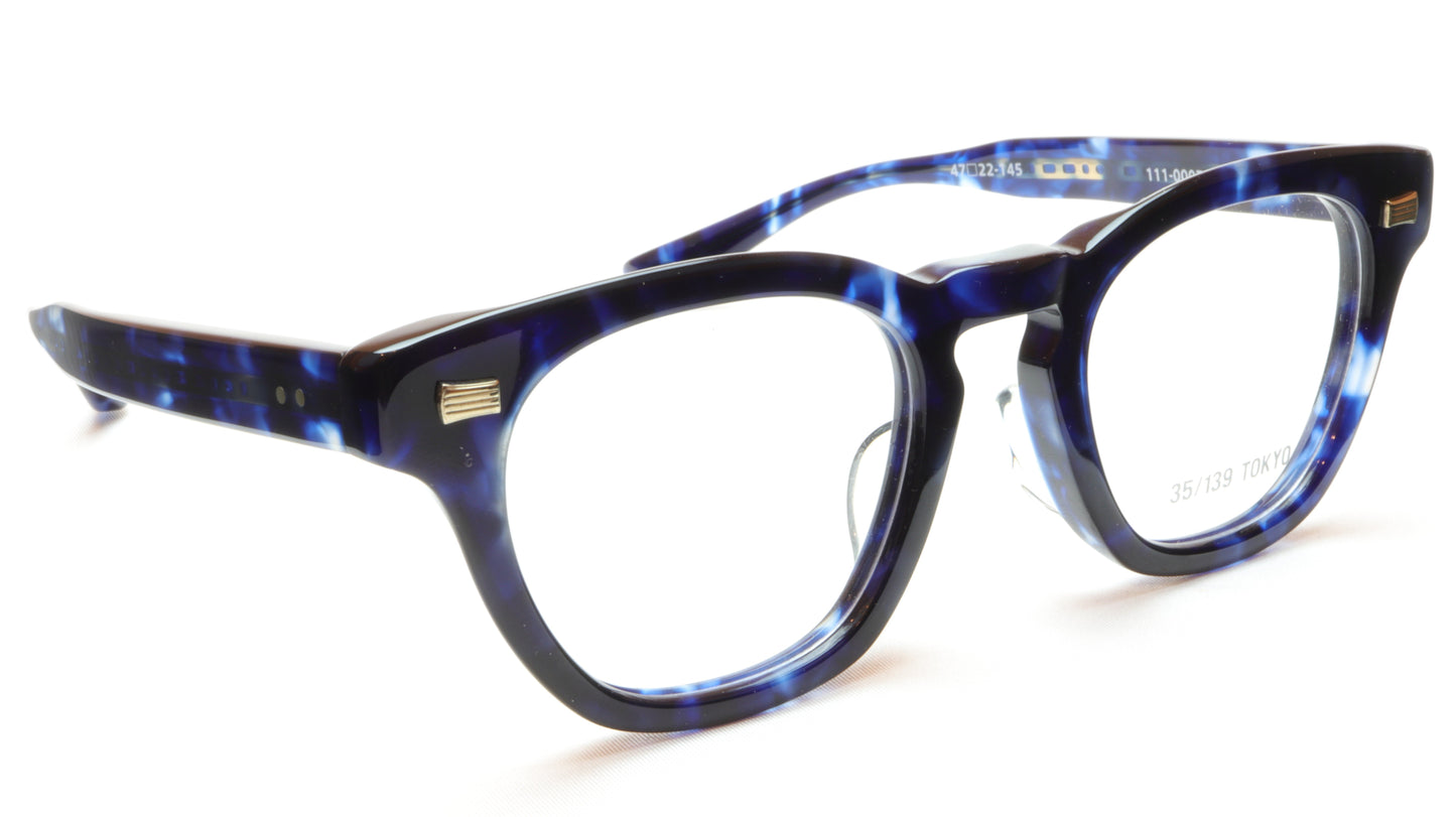 35/139 Tokyo AI 111-0007A Eyeglasses Frame Crystal Blue 47-22-145 Made in Japan - Frame Bay
