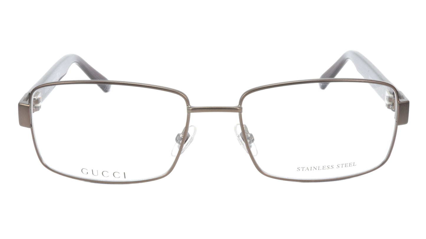 Gucci Eyeglasses Frame GG 1942 RQ5 Brown Metal Acetate Italy Made 55-17-135, 35 - Frame Bay