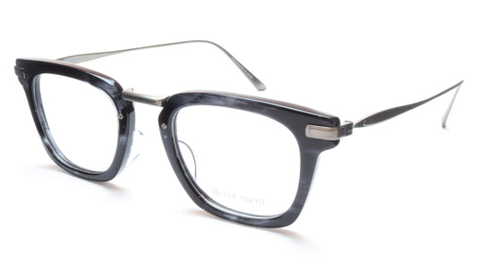 35/139 Tokyo SUMI 107-0006A Eyeglasses Frame Black Crystal Chrome 49-23-145 Japan Made - Frame Bay