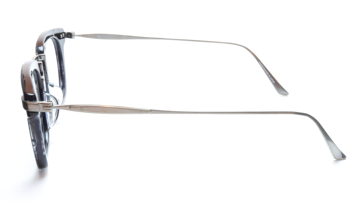 35/139 Tokyo SUMI 107-0006A Eyeglasses Frame Black Crystal Chrome 49-23-145 Japan Made - Frame Bay