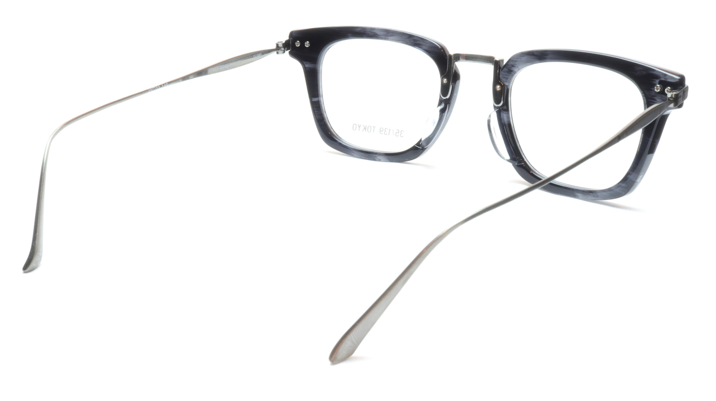 35/139 Tokyo SUMI 107-0006A Eyeglasses Frame Black Crystal Chrome 49-23-145 Japan Made - Frame Bay
