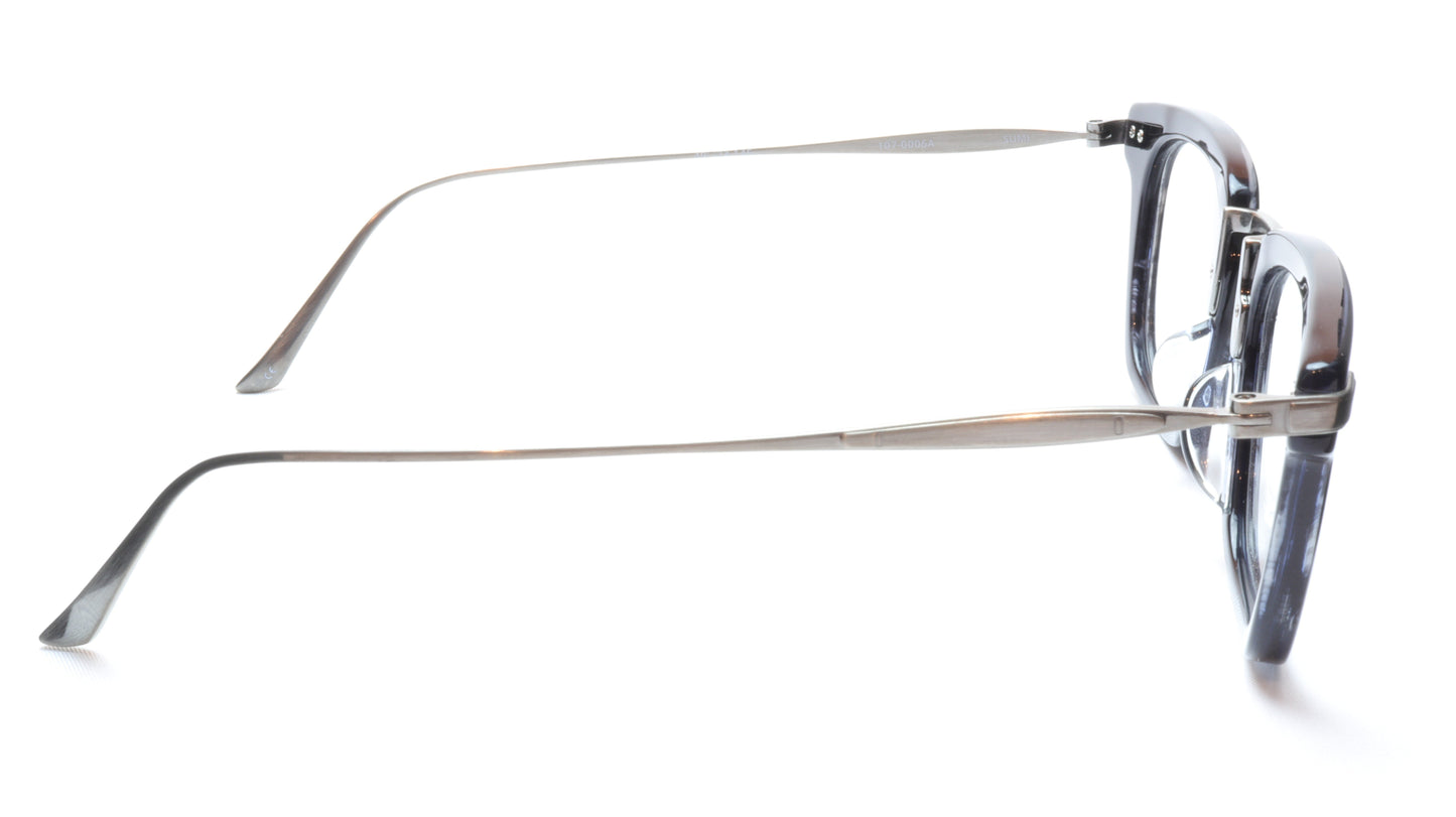 35/139 Tokyo SUMI 107-0006A Eyeglasses Frame Black Crystal Chrome 49-23-145 Japan Made - Frame Bay