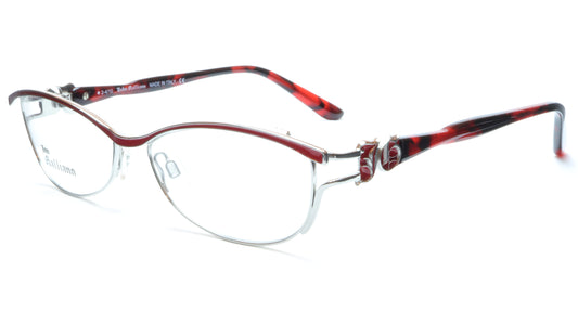 John Galliano Eyeglasses Frame JG5007 066 Metal Silver Red Italy Made 54-16-135 - Frame Bay