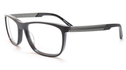 OGA Morel Eyeglasses Frame 77710 NG090 Acetate Black Grey France 54-17-140, 37 - Frame Bay