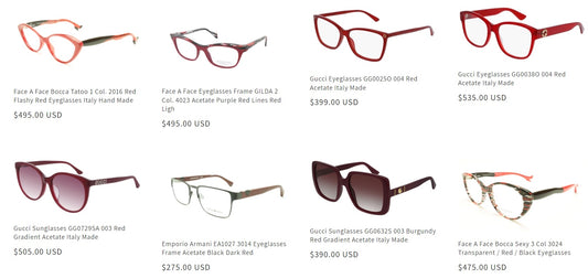 Red Eyeglass Frames are the Color of Love and Passion