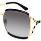 Gucci Sunglasses GG0593SK 001 Black Grey Gradient Acetate Metal Italy Made