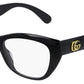 Gucci Eyeglasses GG0813O 001 Black Acetate Italy Made