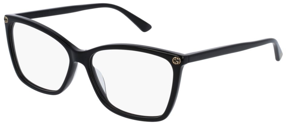 Gucci Eyeglasses GG0025O 001 Black Acetate Italy Made