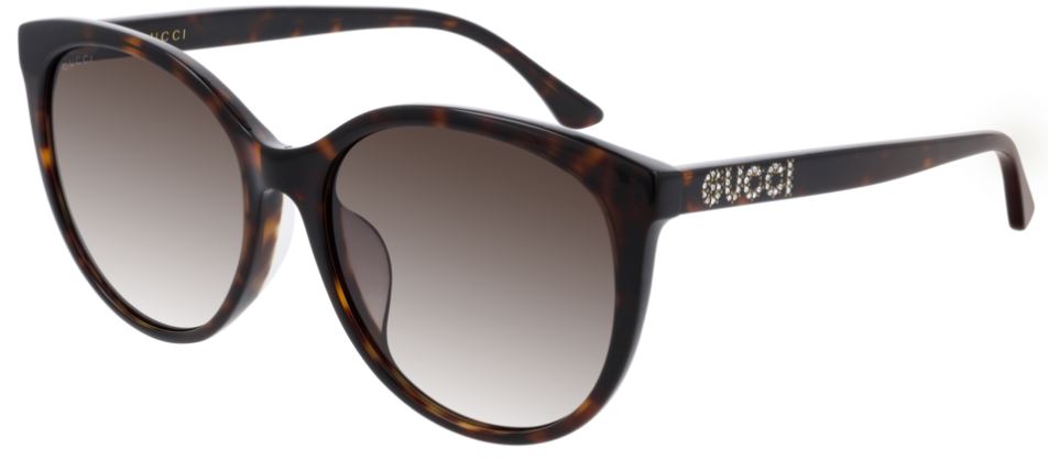 Gucci Sunglasses GG0729SA 002 Brown Havana Gradient Acetate Italy Made