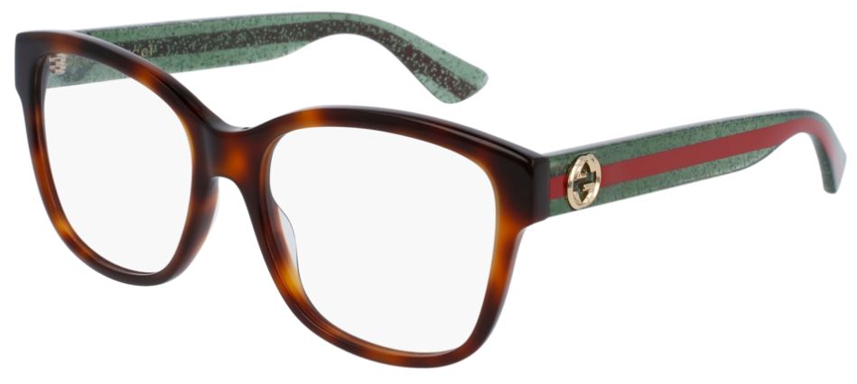 Gucci Eyeglasses GG0038O 002 Green Acetate Italy Made