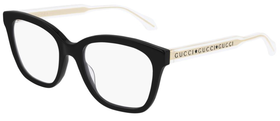 Gucci Eyeglasses GG0566O 001 Black Crystal Acetate Italy Made