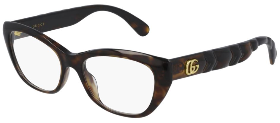 Gucci Eyeglasses GG0813O 002 Havana Acetate Italy Made