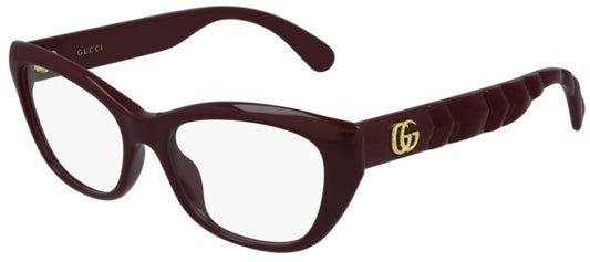 Gucci Eyeglasses GG0813O 003 Burgundy Acetate Italy Made