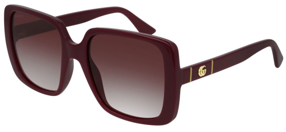 Gucci Sunglasses GG0632S 003 Burgundy Red Gradient Acetate Italy Made