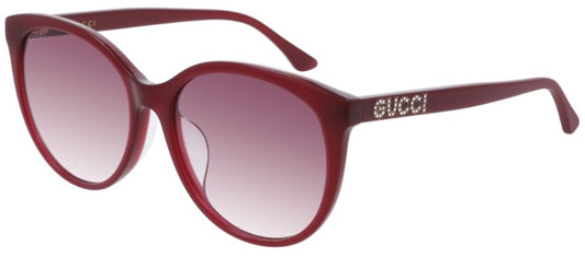 Gucci Sunglasses GG0729SA 003 Red Gradient Acetate Italy Made