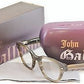 John Galliano Eyeglasses Frame JG5018 064 Plastic Gray Newspaper Italy 48-22-140 - Frame Bay