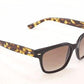 Sama Sunglasses Frame Nero Black Tortoise Lenses Plastic Japan Made 54-19-137 - Frame Bay