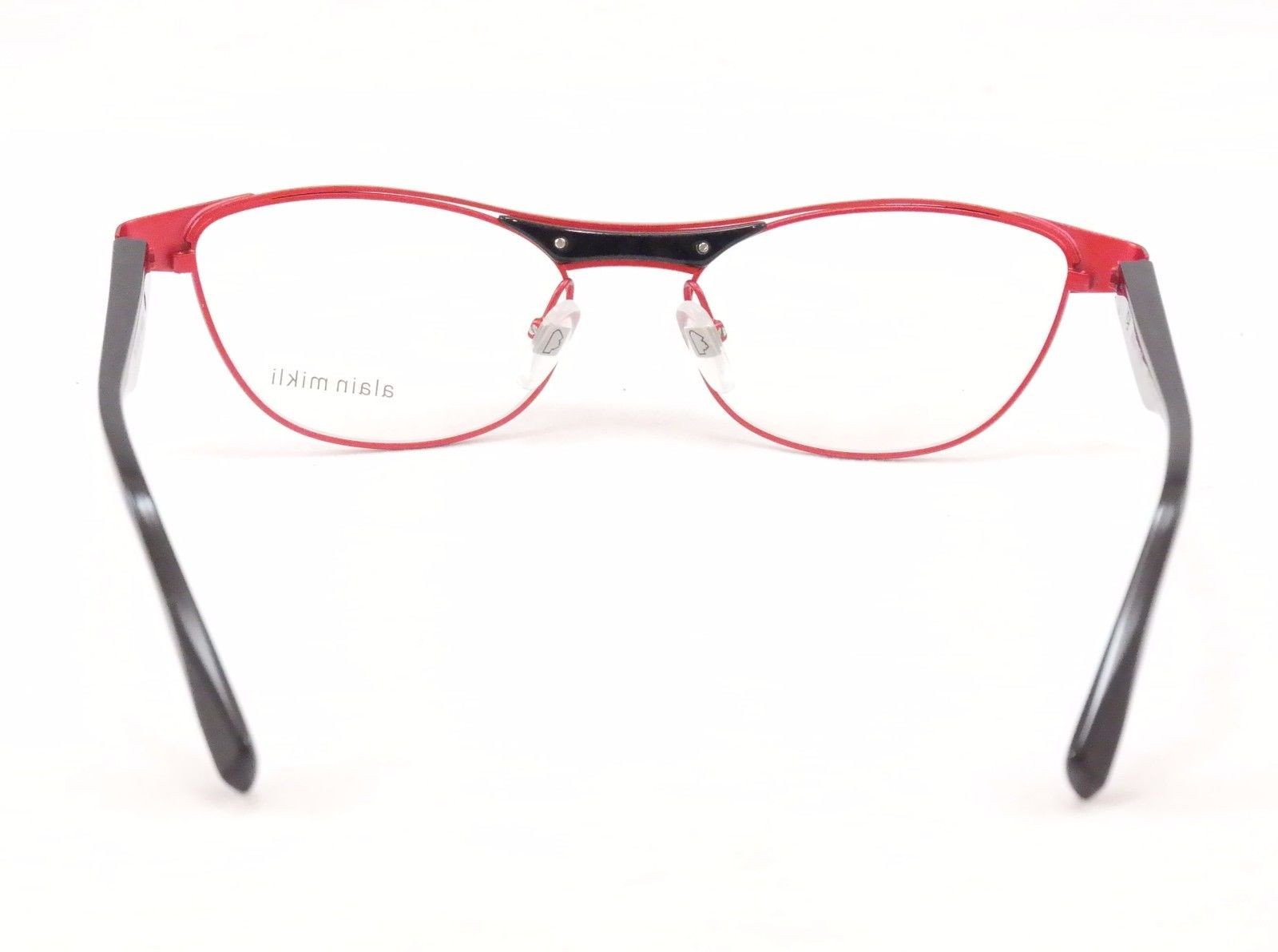 Alain Mikli Eyeglasses AL1220 MOB7 Red Black Metal Plastic France