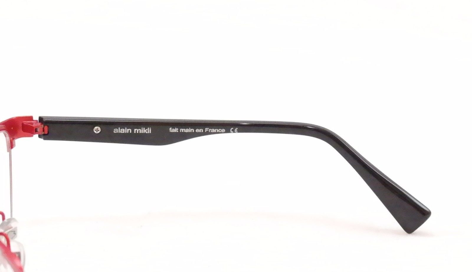 Alain Mikli Eyeglasses AL1220 MOB7 Red Black Metal Plastic France