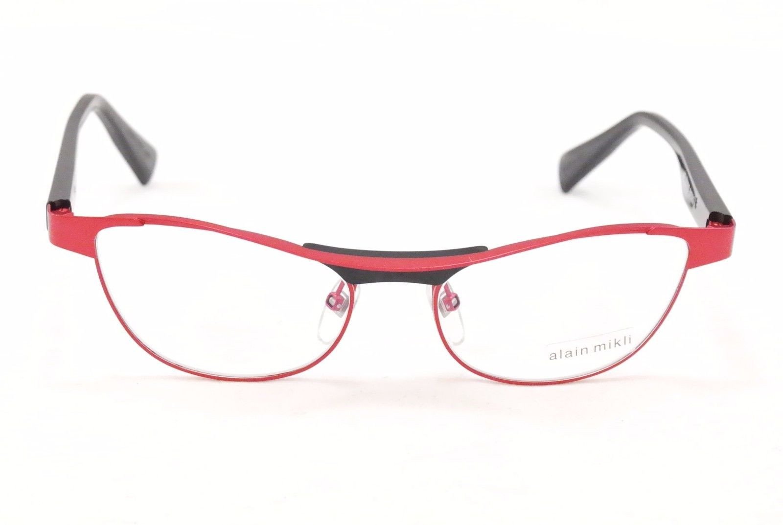 Alain Mikli Eyeglasses AL1220 MOB7 Red Black Metal Plastic France