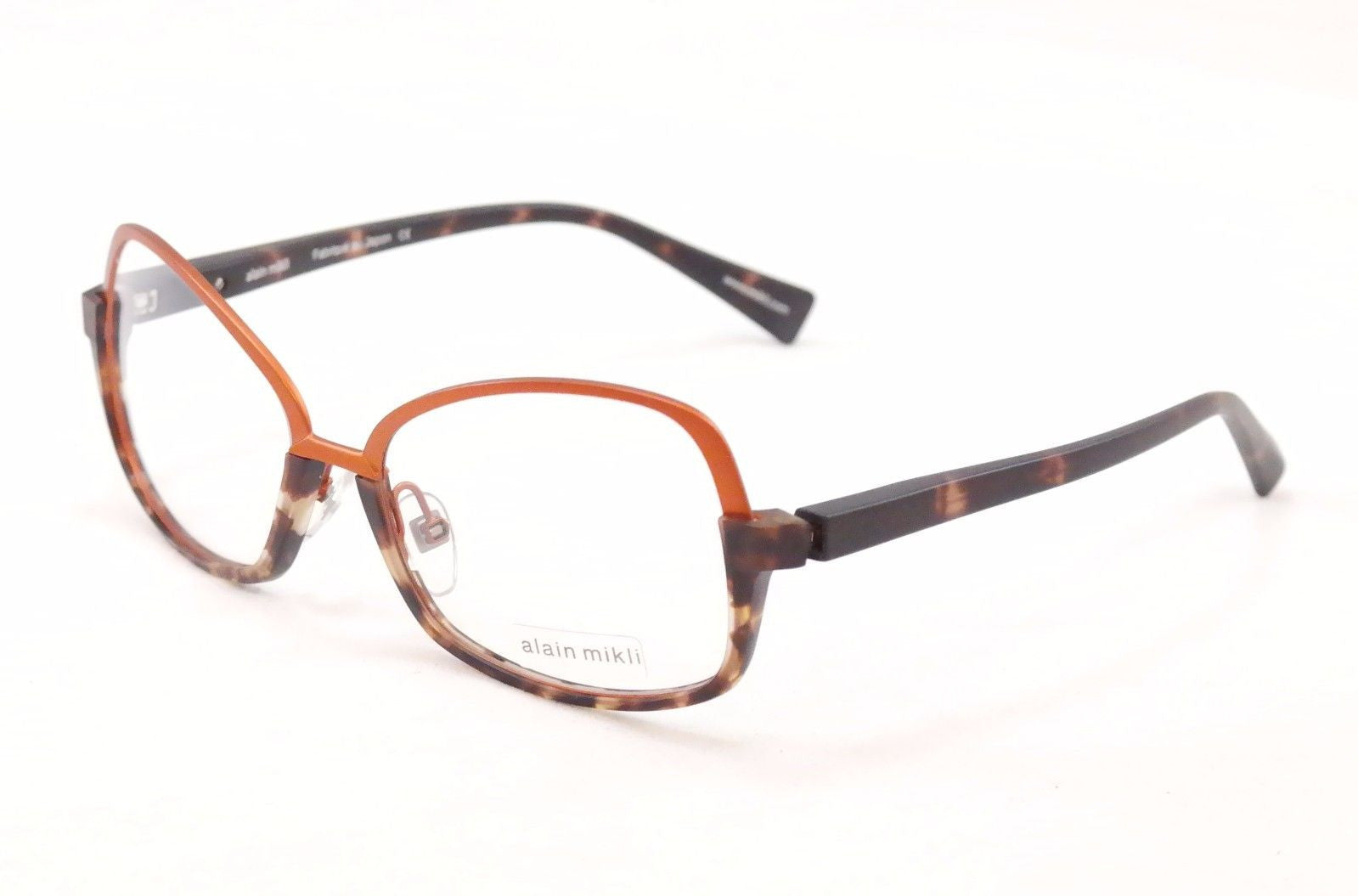 Alain Mikli Eyeglasses Japan AL1330 MOFD Copper Brown Metal Plastic 56-16-140 - Frame Bay