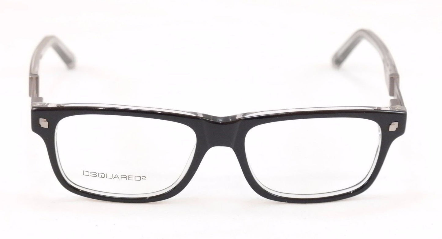 Dsquared2 Eyeglasses Frame DQ5103 003 Black Plastic Metal Italy Made 52-16-145 - Frame Bay