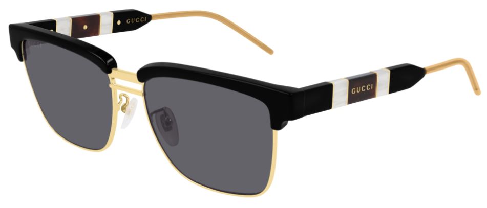 Gucci Sunglasses GG0603S 001 Black Grey Acetate Metal Japan Made