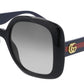 Gucci Sunglasses GG0713S 001 Black Blue Grey Gradient Acetate Italy Made