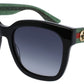 Gucci Sunglasses GG0034S Green Black Grey Gradient Acetate Italy Made