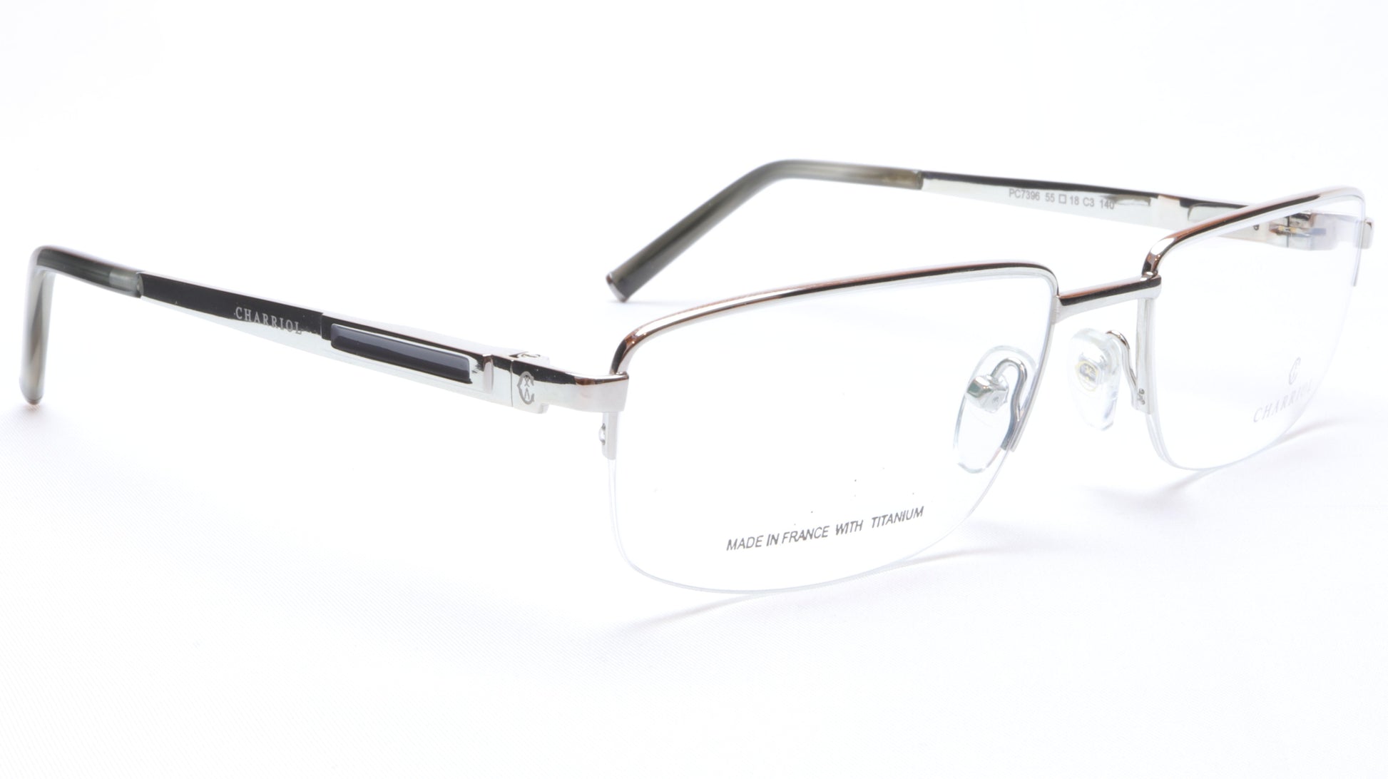 Charriol Eyeglasses Frame PC7396 C3 Silver Titanium France Made 55-18-140 - Frame Bay