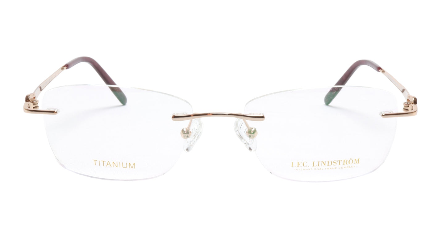 LINDSTROM L-107 C2 Eyeglasses Frame Titanium Bronze Gold Italy Made 53-17-138 - Frame Bay