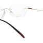 LINDSTROM L-105 C3 Eyeglasses Frame Titanium Gold Brown Italy Made 53-18-145 - Frame Bay