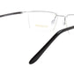 LINDSTROM L-108 C2 Eyeglasses Frame Titanium Silver Black Italy Made 54-14-140 - Frame Bay