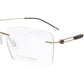 LINDSTROM L-103 C1 Eyeglasses Frame Metal Gold Black Italy Handmade 55-20-145 - Frame Bay