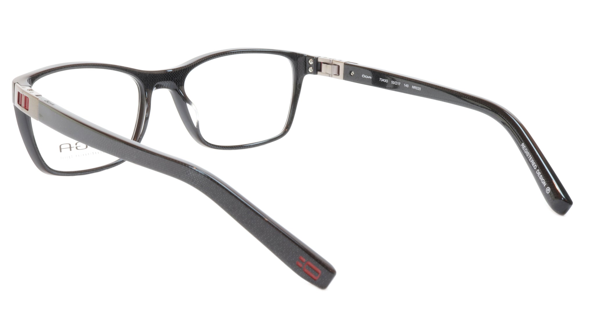 OGA Morel Eyeglasses Frame 73430 NR020 Acetate Black Red France 5317