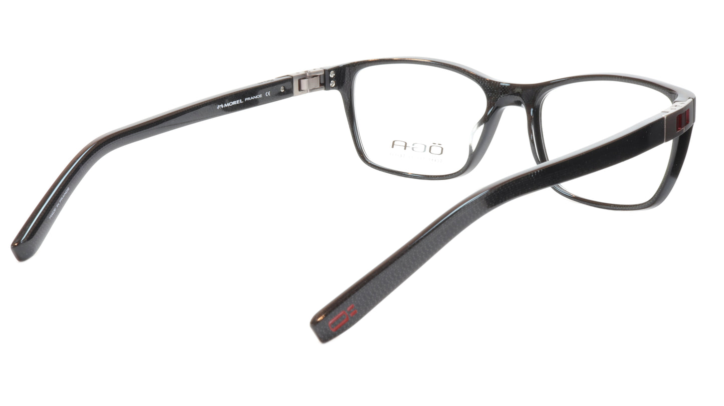 OGA Morel Eyeglasses Frame 73430 NR020 Acetate Black Red France 53-17-140, 37 - Frame Bay
